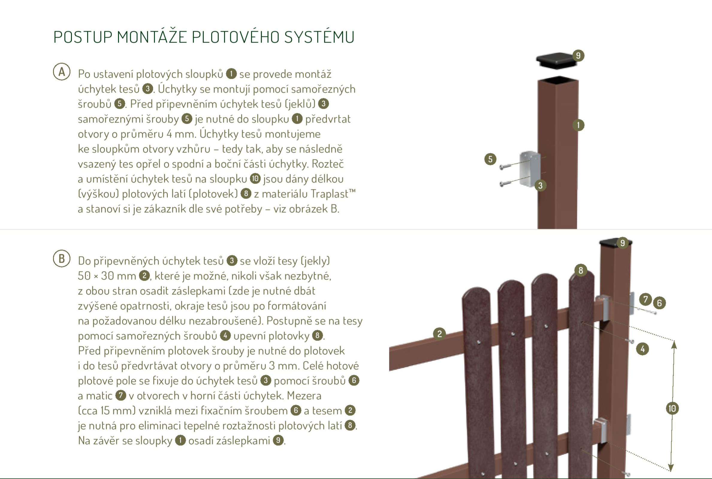 Montážní návod - ploty