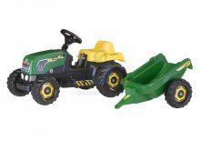 Šlapací traktor Rolly Kid s vlečkou - zelený