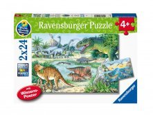 Puzzle dinosauři 2x24 dílků
